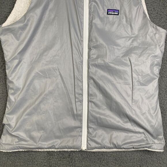 Patagonia Womens Vest large Beige Gray Los Lobos Reversible 25205 FA13 - Picture 3 of 12